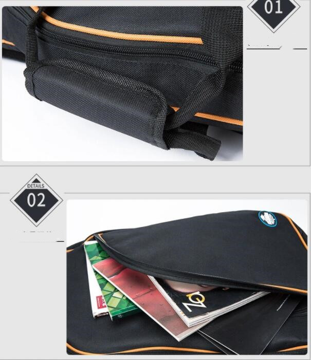 A durable and stylish electric guitar gig bag with shoulder straps.